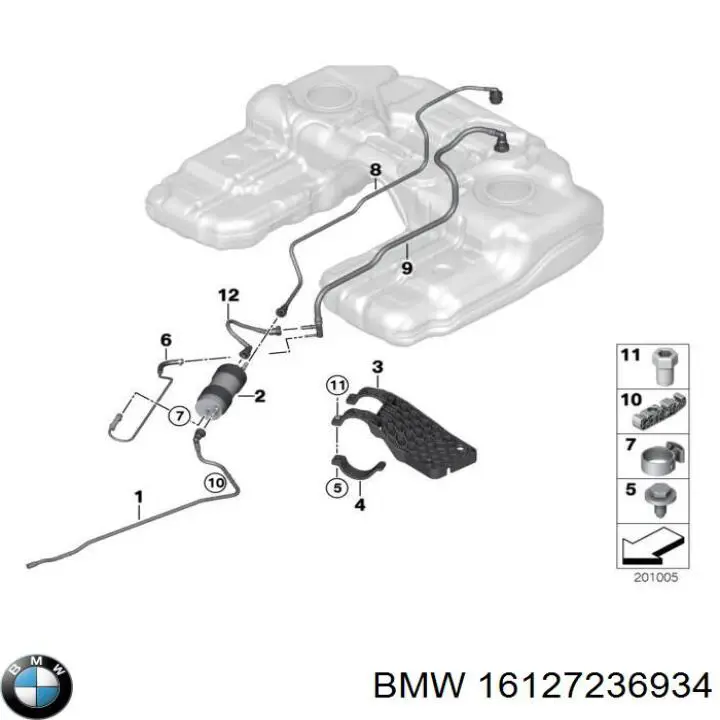 16127236934 BMW топливный фильтр