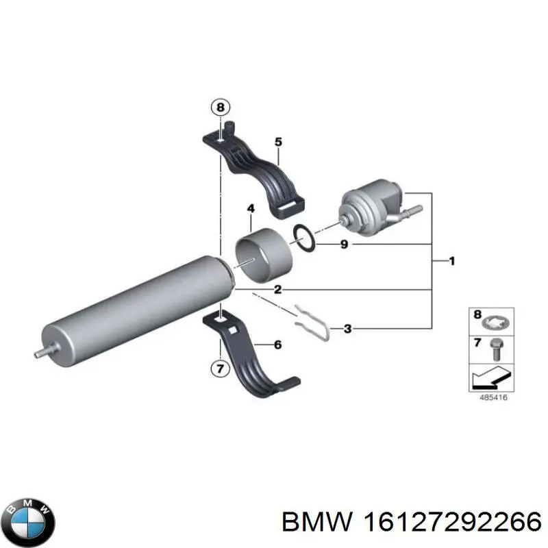 Хомут глушителя 16127292266 BMW