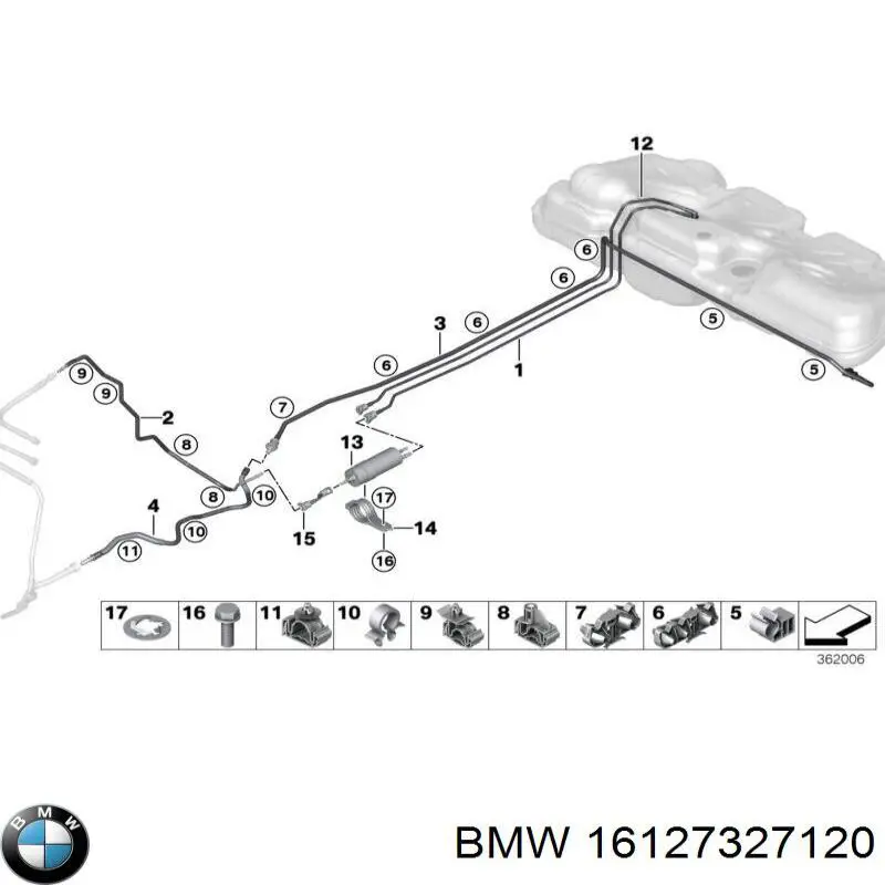16127327120 BMW топливный фильтр