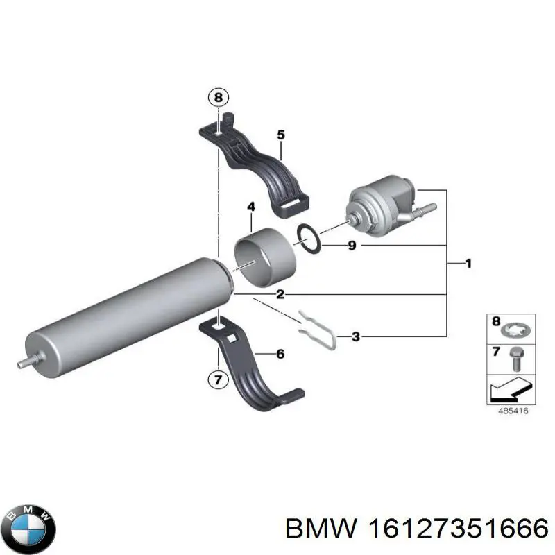  BMW 16127351666 цена, от 107.25 USD