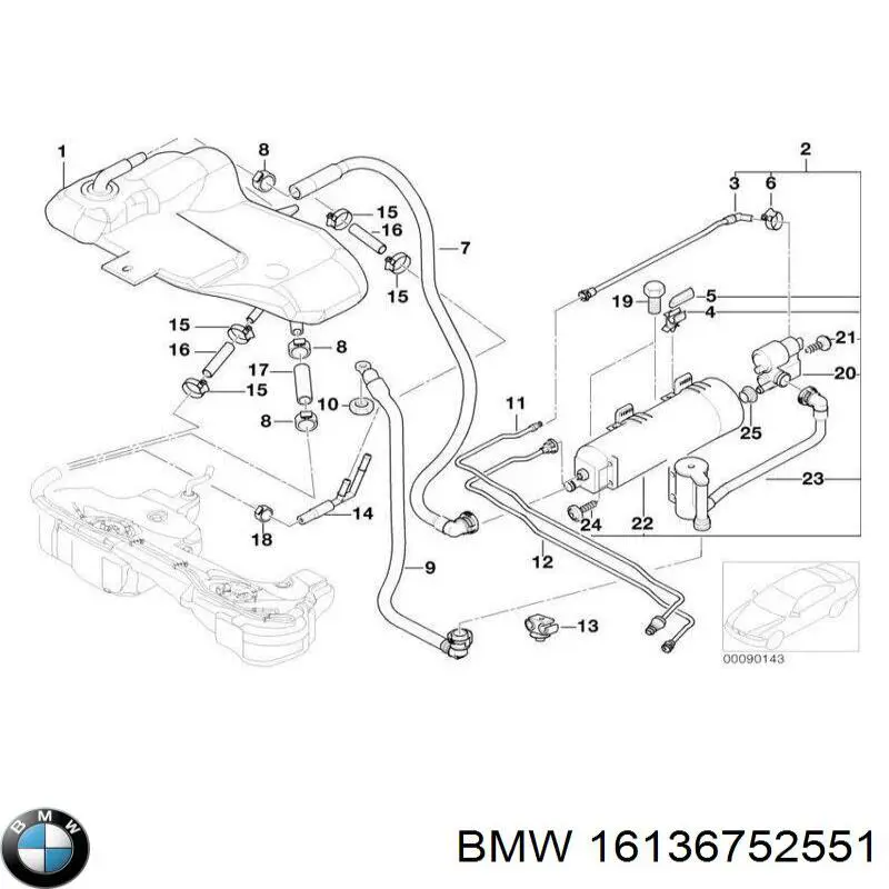 Купить 7193479 BMW Насос диагностики течи в баке
