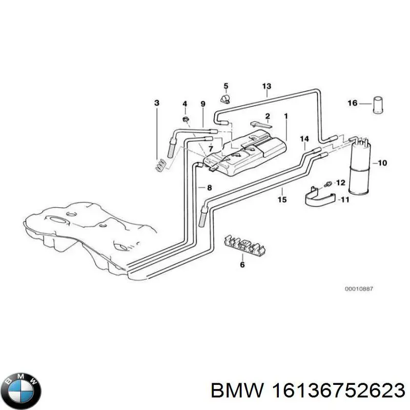 Купить 16136752623 BMW Фильтр-отстойник топлива грубой очистки