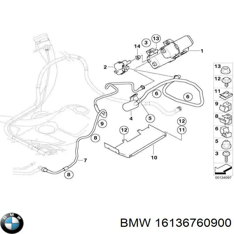 16136760900 BMW топливный фильтр