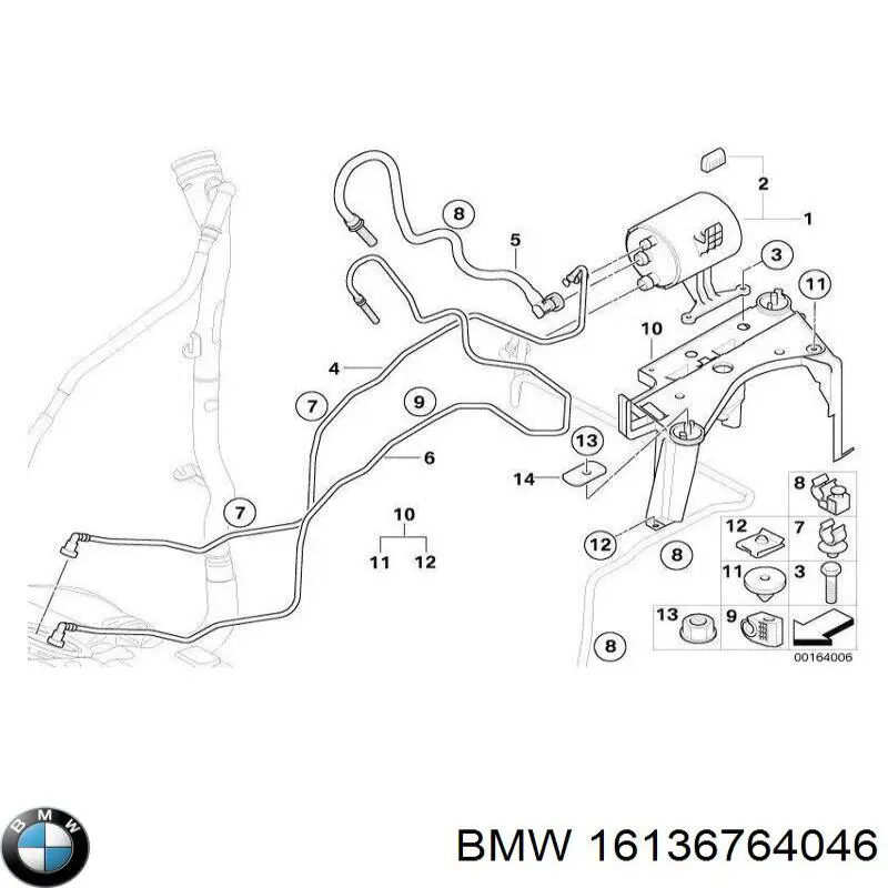 Фильтр тонкой очистки топлива BMW 16136764046 цена, от 25.34 USD