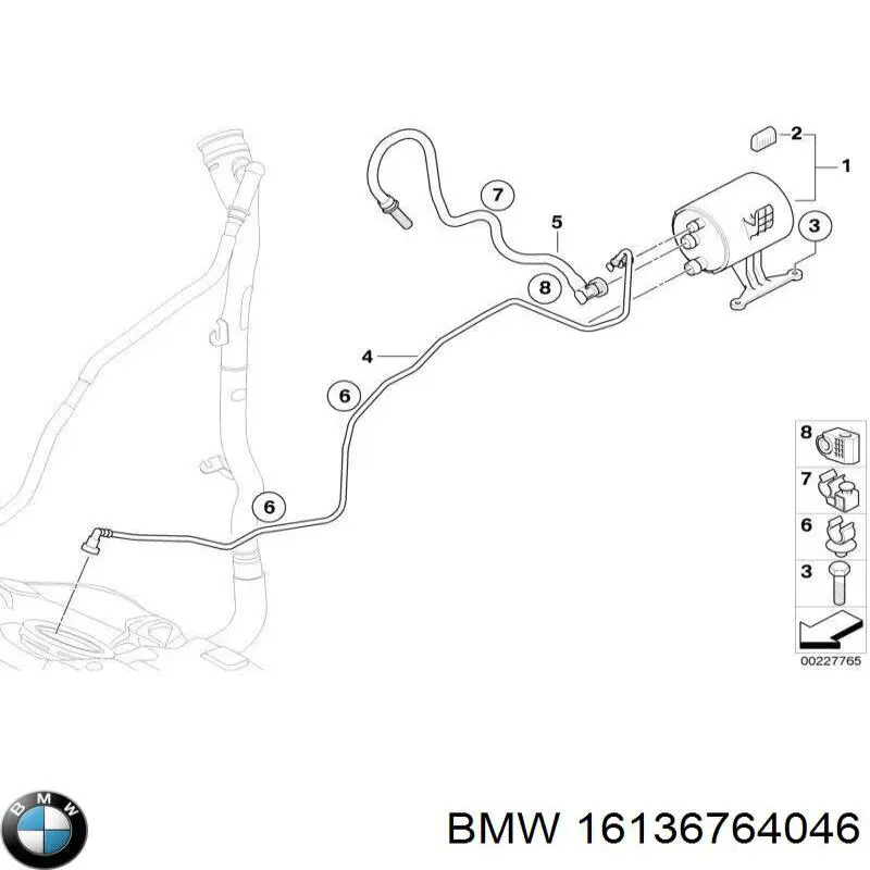 Купить 16136764046 BMW Фильтр-отстойник топлива грубой очистки