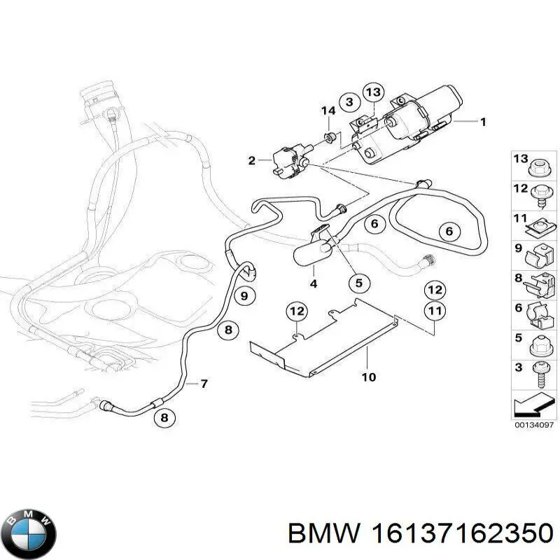 Топливный фильтр 16137162350 BMW