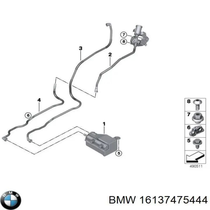  Адсорбер паров топлива BMW X7 