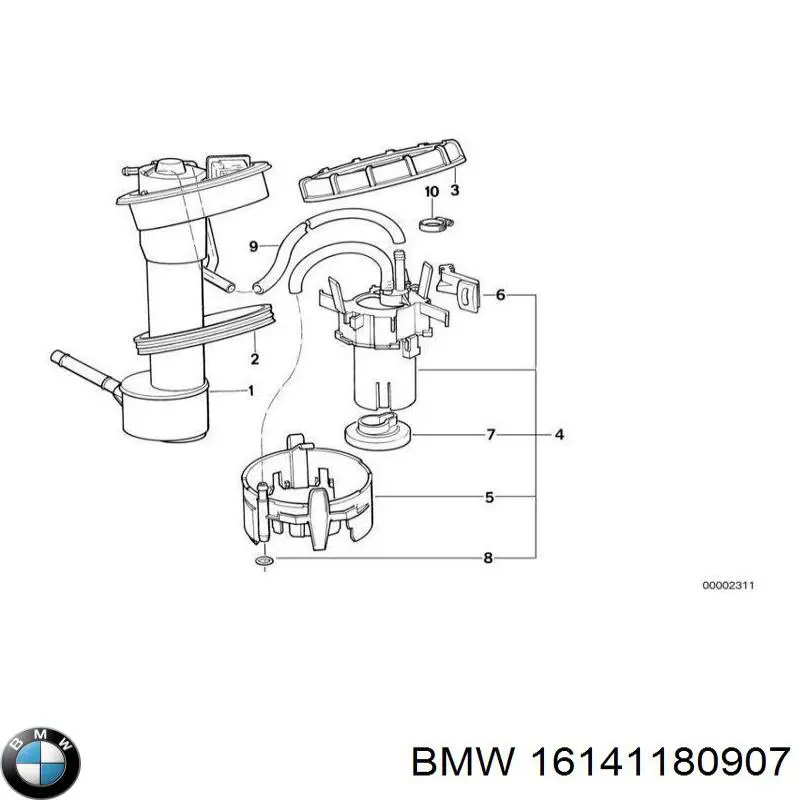 Фильтр-сетка бензонасоса BMW 16141180907 цена, от 12.67 USD