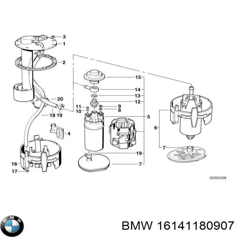 Купить 16141180907 BMW Сетка бензонасоса