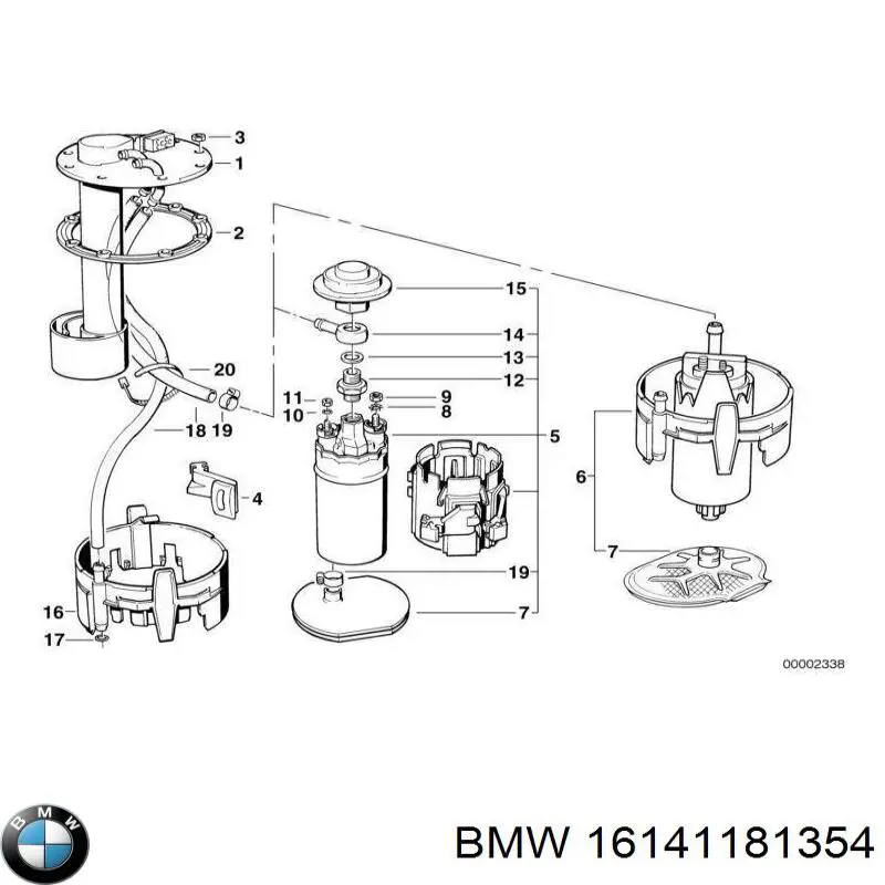 Погружной топливный насос BMW 16141181354