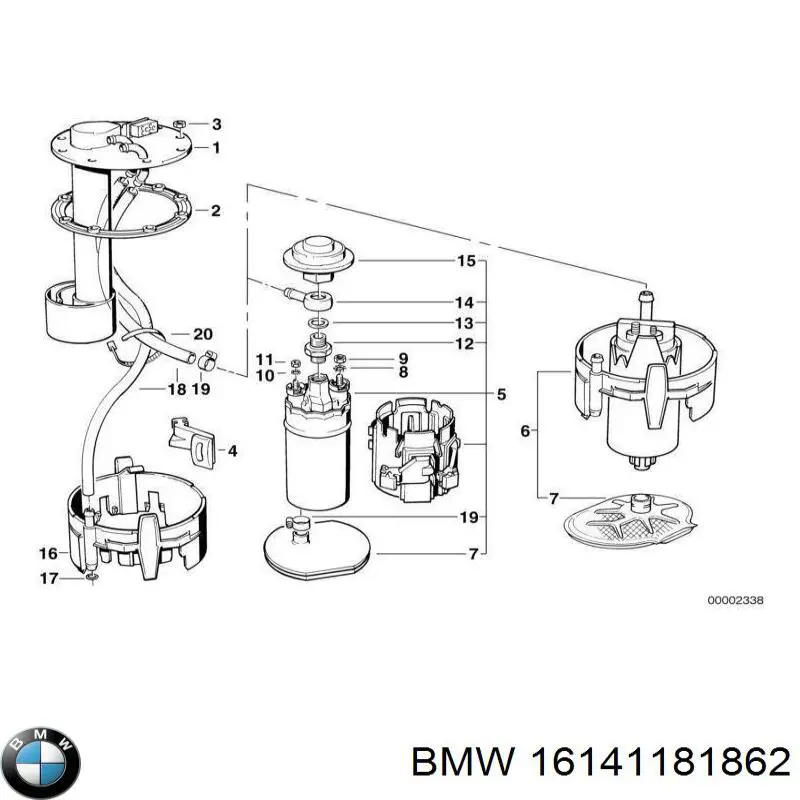 16141181862 BMW Топливный насос электрический погружной