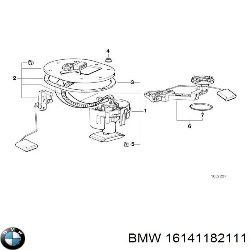 16141182111 BMW Датчик уровня топлива в баке