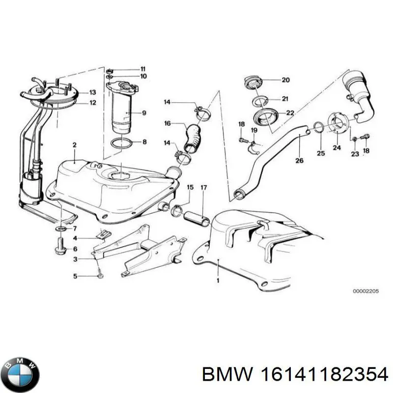 Купить 16141182354 BMW Датчик уровня топлива в баке правый