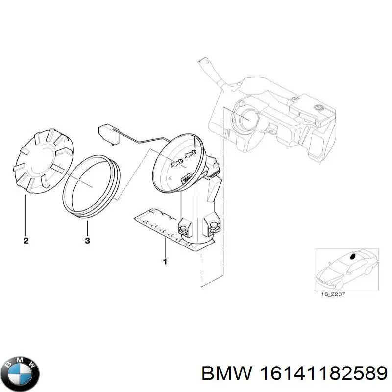 16141182589 BMW Датчик уровня топлива в баке левый