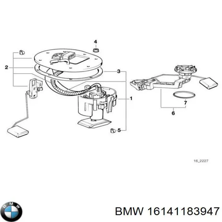 Топливный насос BMW 16141183947