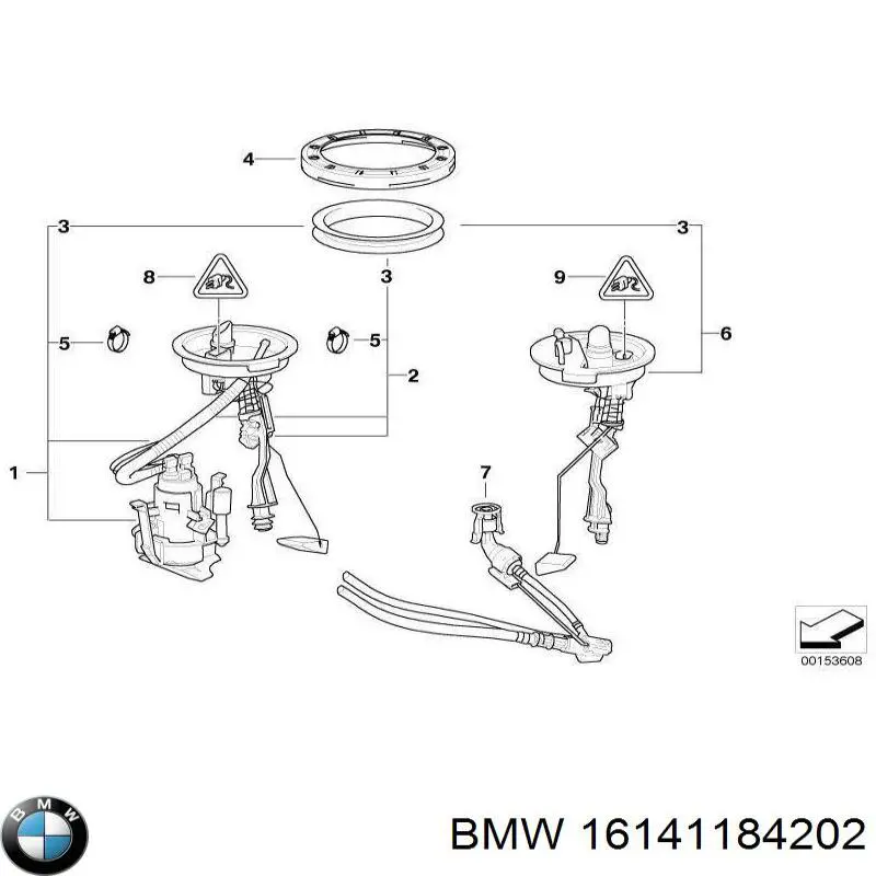 Датчик уровня топлива в баке правый на BMW 7 (E38) купить.