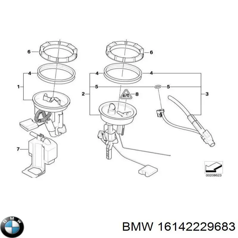 Датчик уровня топлива в бензобаке BMW 16142229683 цена, от 450.28 USD