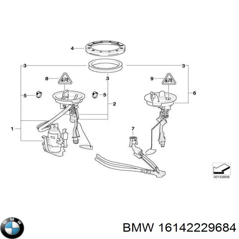 16142229684 BMW módulo de bomba de combustível com sensor do nível de combustível