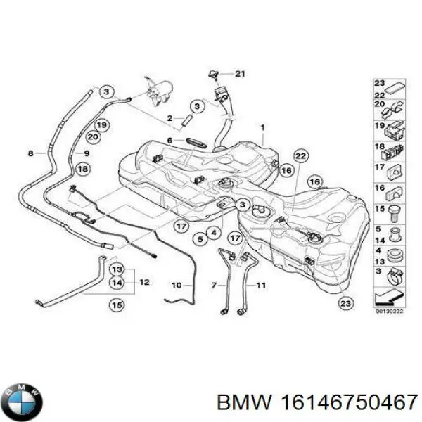 16146750467 BMW прокладка датчика уровня топлива /топливного насоса (топливный бак)