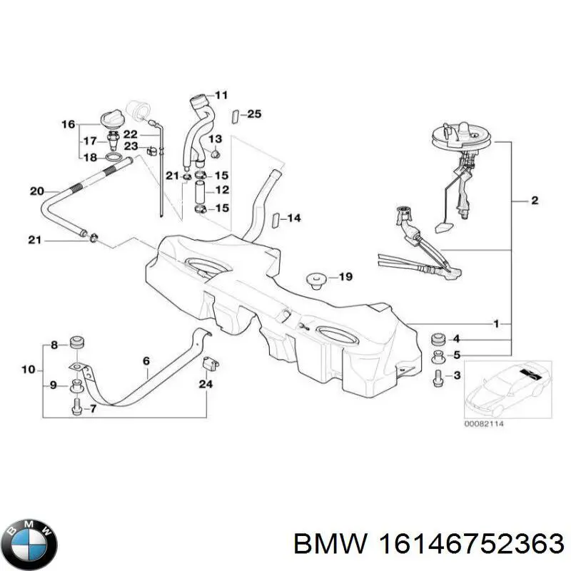 Бак топливный на BMW 5 (E39) купить.