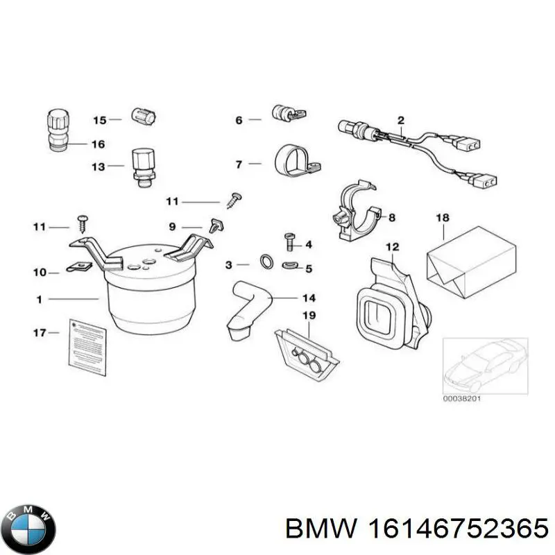 Купить 16146752365 BMW Танк топливный