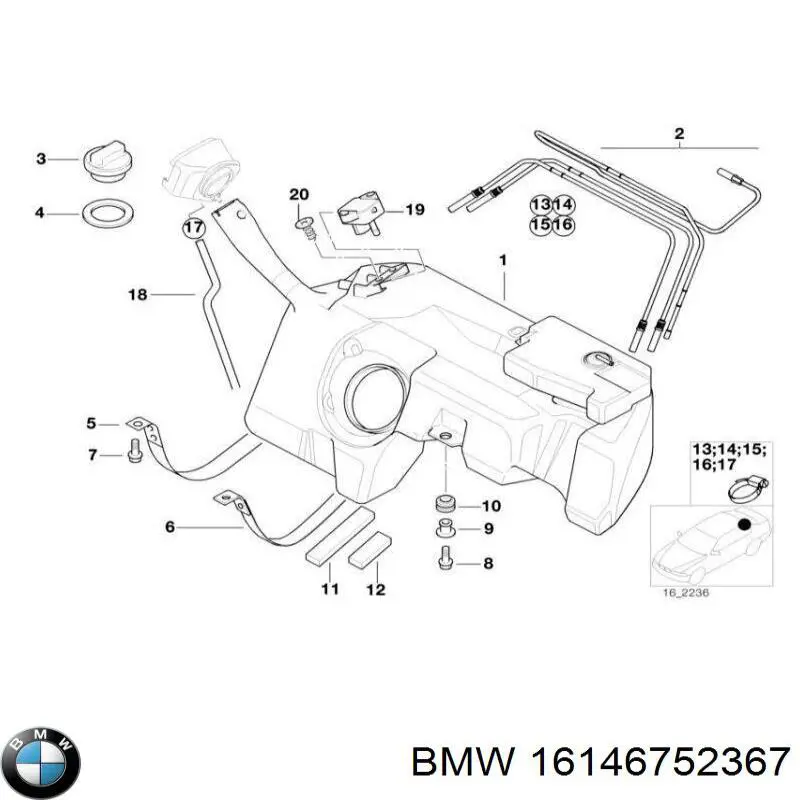 Бензобак BMW 16146752367 цена, от 3969.79 USD