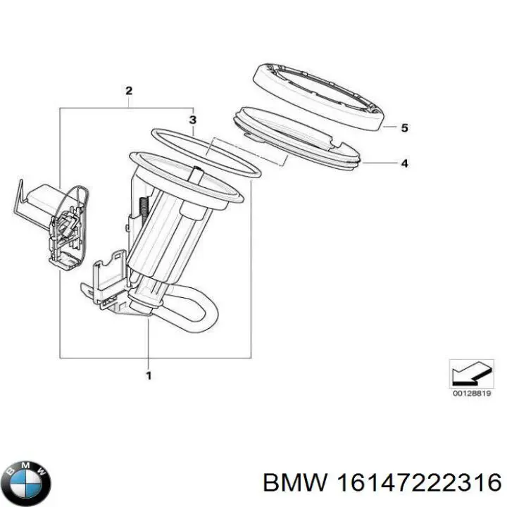 16147222316 BMW Датчик уровня топлива в баке
