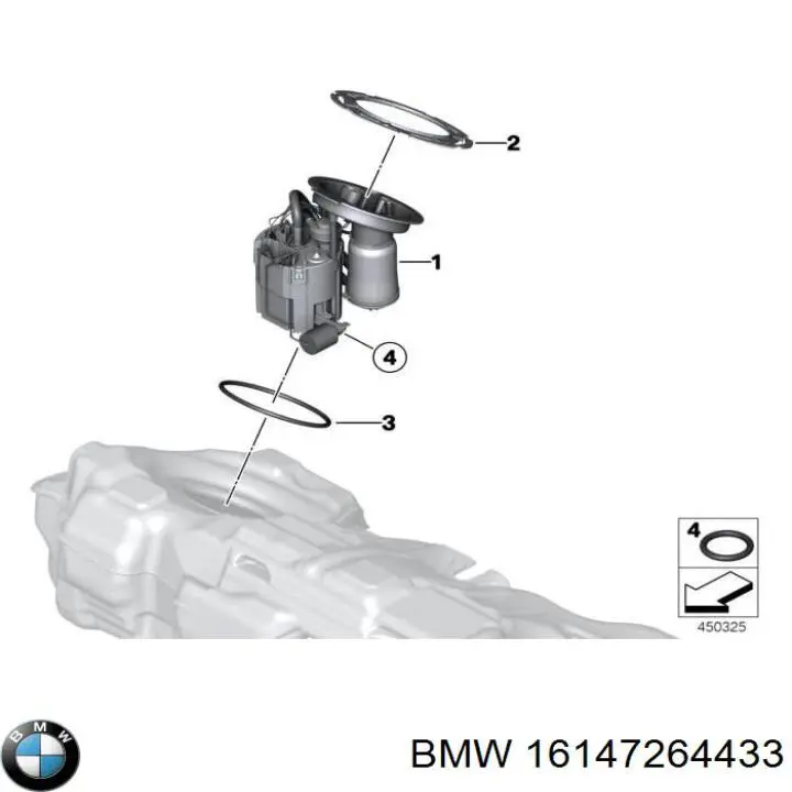 16147264433 BMW módulo de bomba de combustível com sensor do nível de combustível