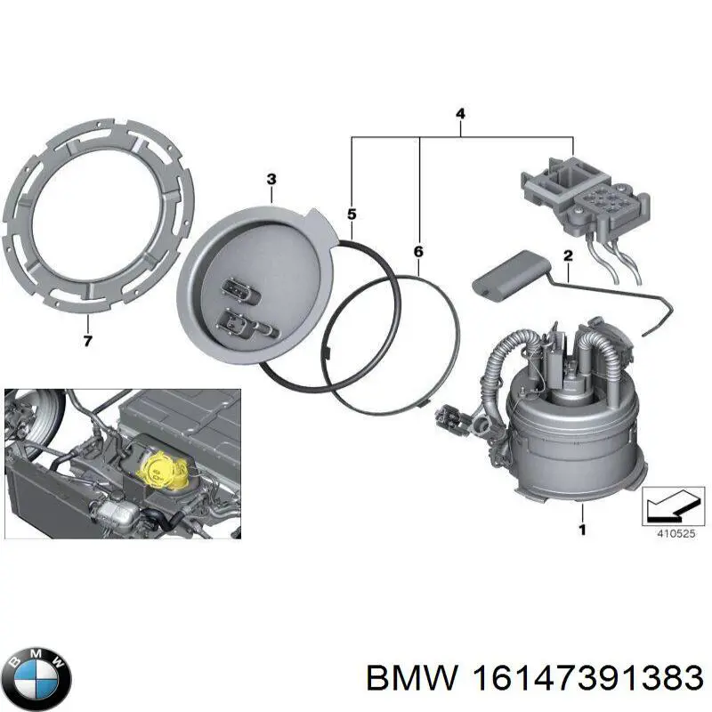 16147426661 BMW Датчик уровня топлива в баке