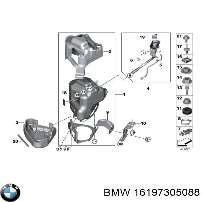Хомут крепления глушителя задний BMW 16197305088 цена, от 33.19 USD