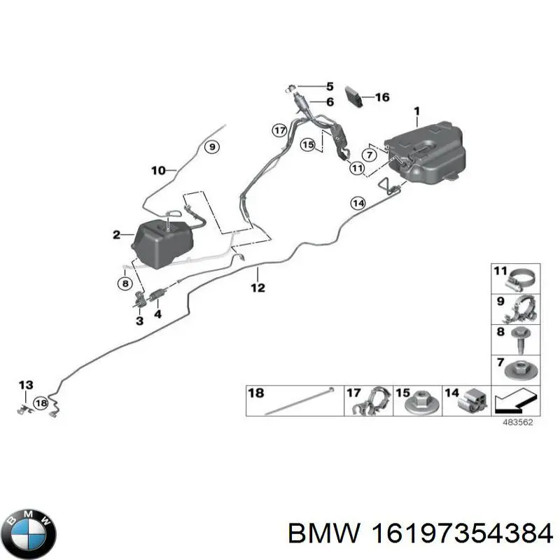 Насос AD BLUE BMW 16197354384 цена, от 257.68 USD