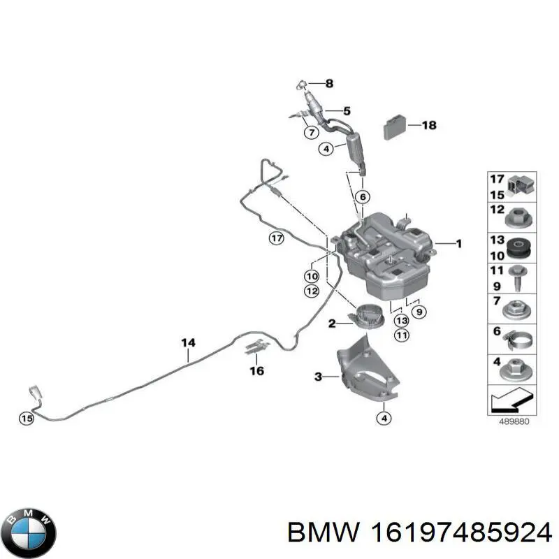 Крышка расширительного бачка 16197485924 BMW