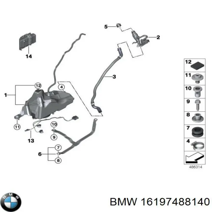 Блок управления AD BLUE 16197432800 BMW