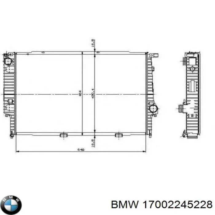 Радиатор охлаждения двигателя BMW 17002245228 цена, от 629.81 USD