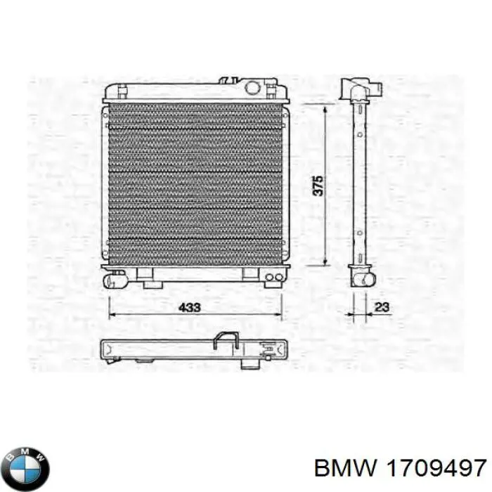 Купить 1709497 BMW Радиатор водяной