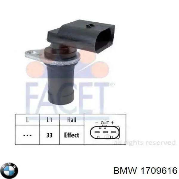 1709616 BMW sensor de posição (de revoluções de cambota)