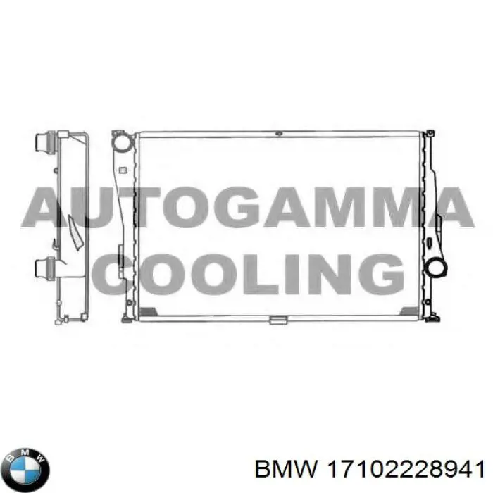 Радиатор охлаждения двигателя BMW 17102228941 цена, от 175.84 USD