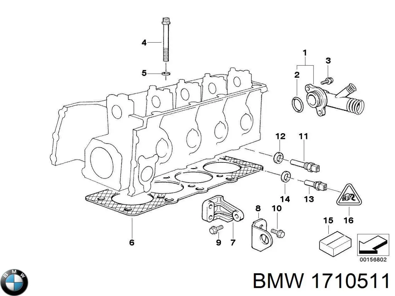 Датчик указателя температуры охлаждающей жидкости BMW 1710511 цена, от 6.21 USD