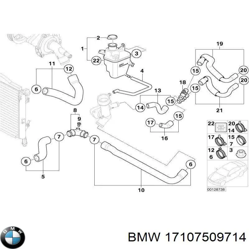 Радиатор 17107509714 BMW