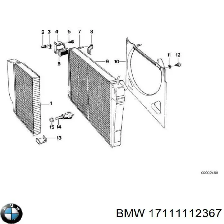 17111112367 BMW Радиатор основной