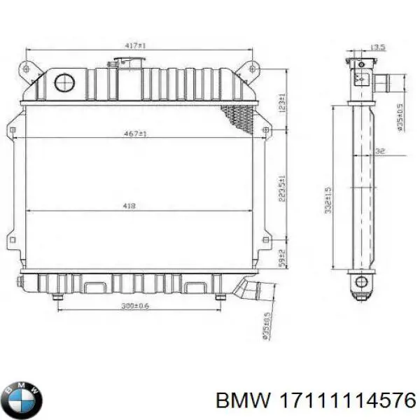 Радиатор охлаждения двигателя BMW 17111114576 цена, от 777.97 USD