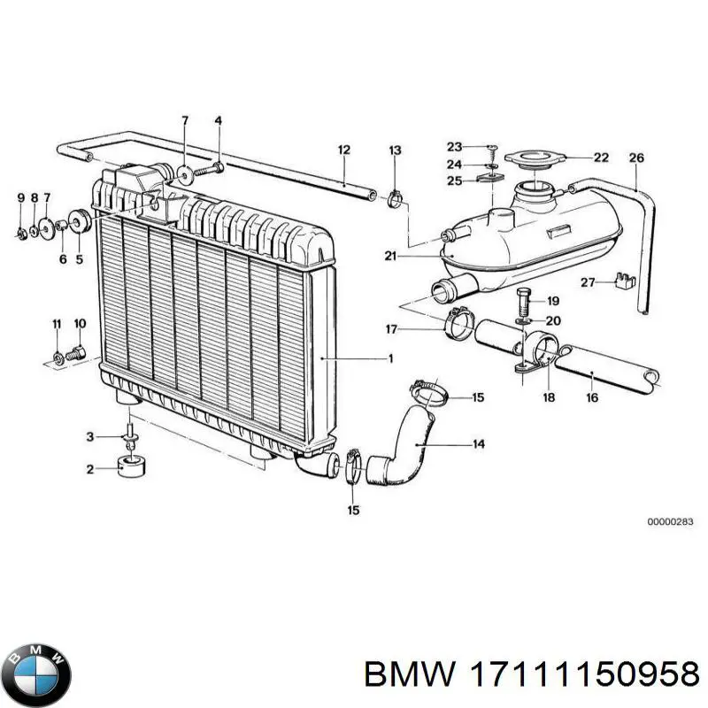 Радиатор 1150958 BMW