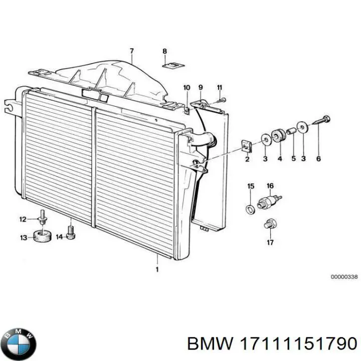 Радиатор охлаждения двигателя BMW 1151790 цена, от 706.23 USD