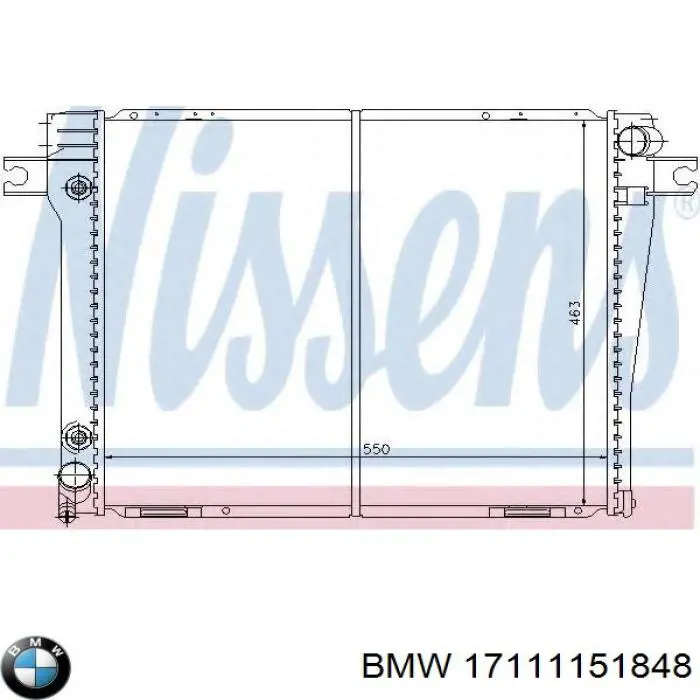 17111151848 BMW Радиатор основной