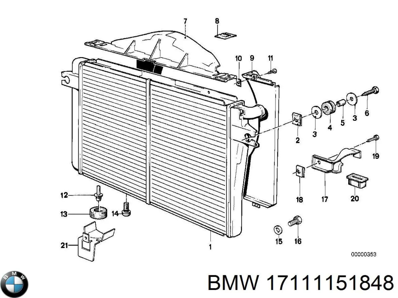 Радиатор 17111151848 BMW