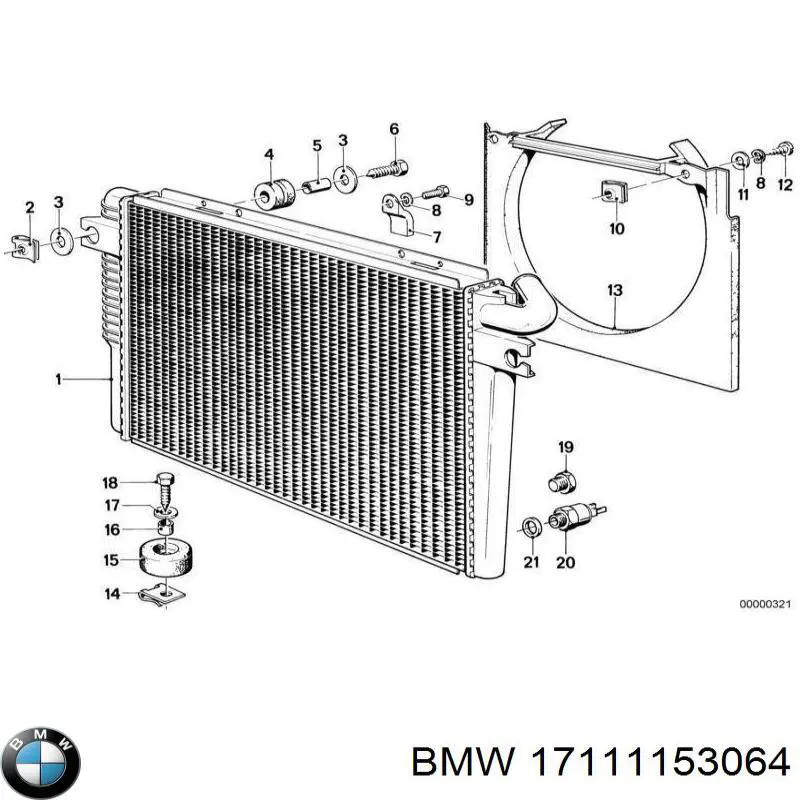 17111153064 BMW радиатор