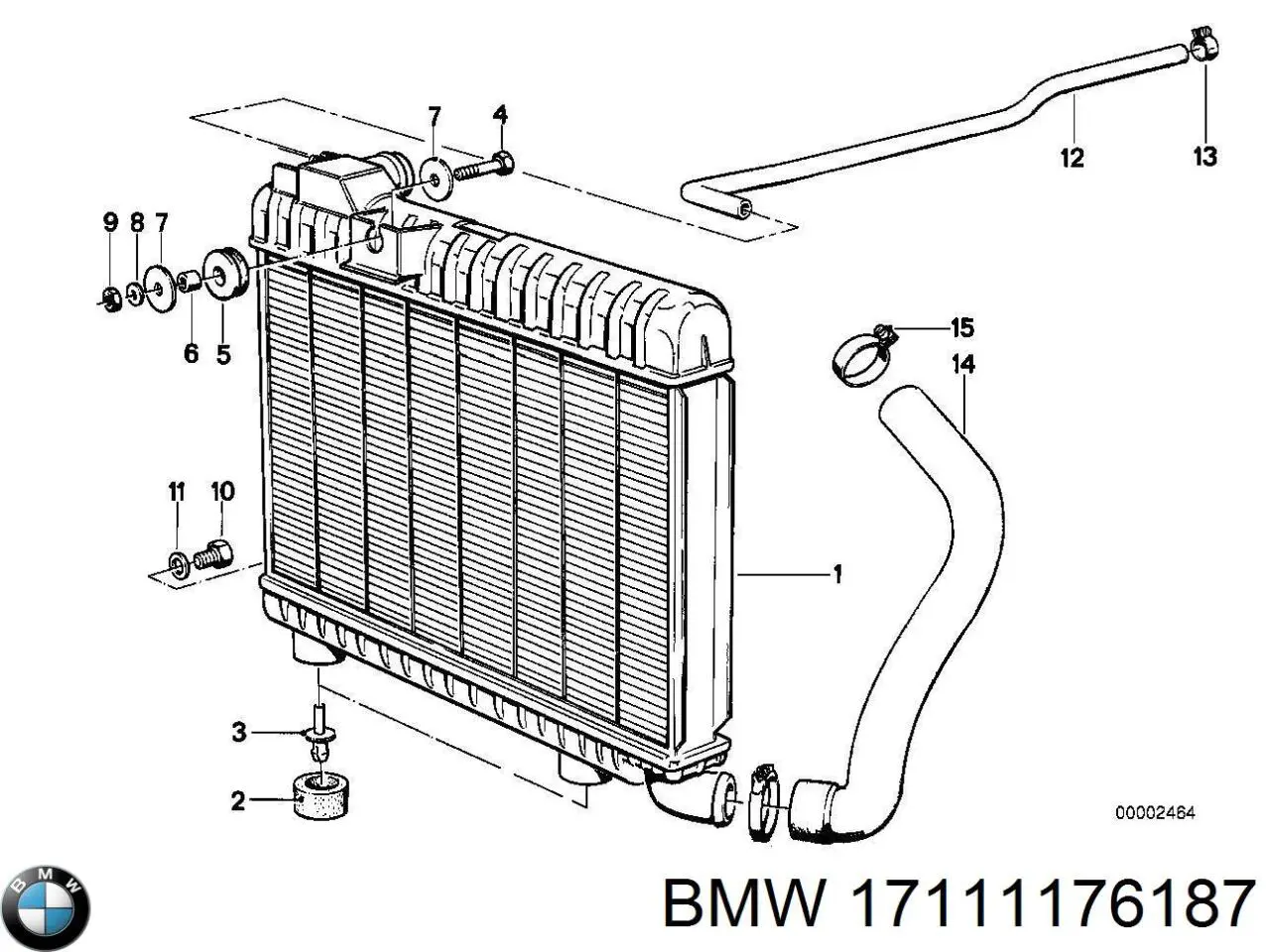 Радиатор 17111176180 BMW