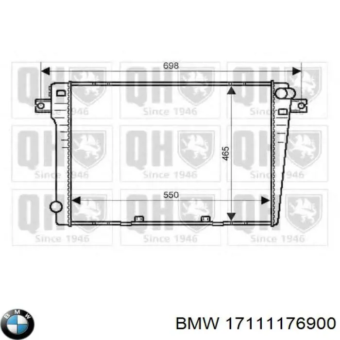 Радиатор охлаждения двигателя BMW 17111176900 цена, от 188.21 USD