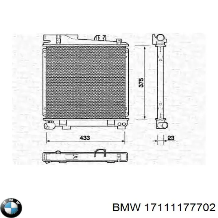 17111177702 BMW радиатор