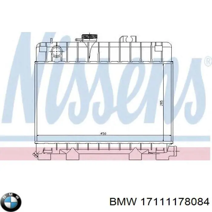 Радиатор охлаждения двигателя BMW 17111178084 цена, от 394.35 USD